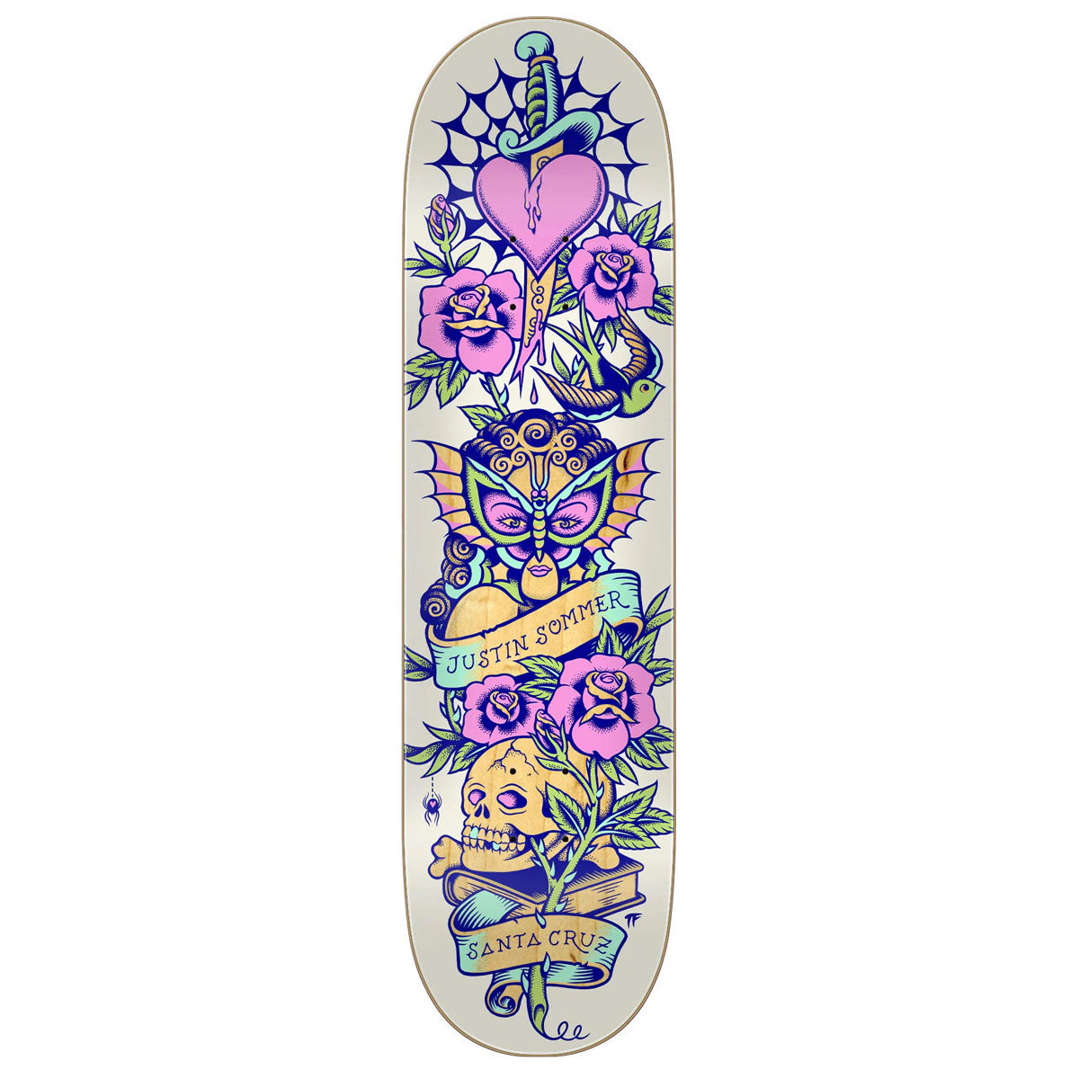 Santa Cruz Sommer Tattooed Pro Skateboard Deck - 8.25