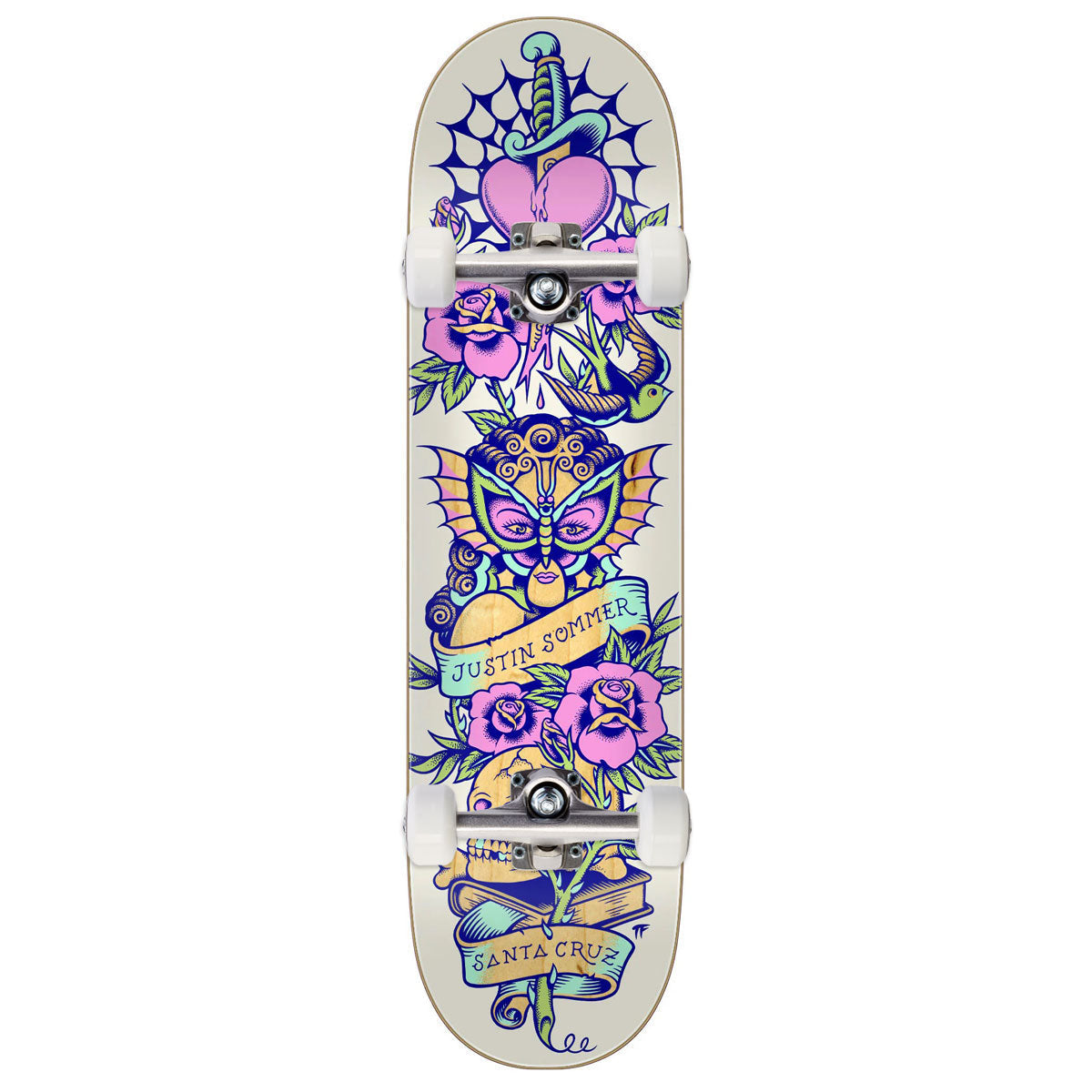 Santa Cruz Sommer Tattooed Pro Skateboard Complete - 8.25