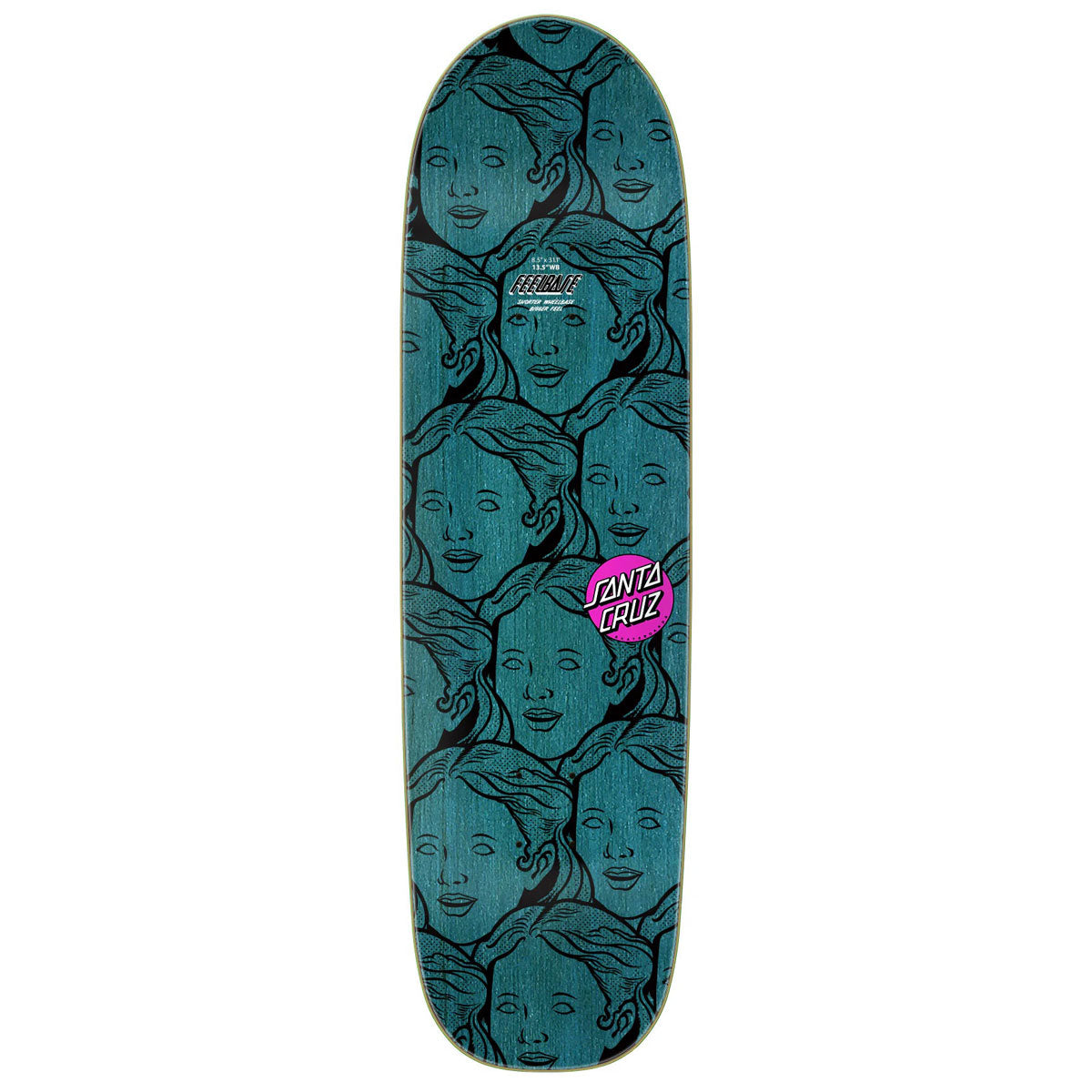 Santa Cruz Possessed Head FeelBase Skateboard Complete - 8.50