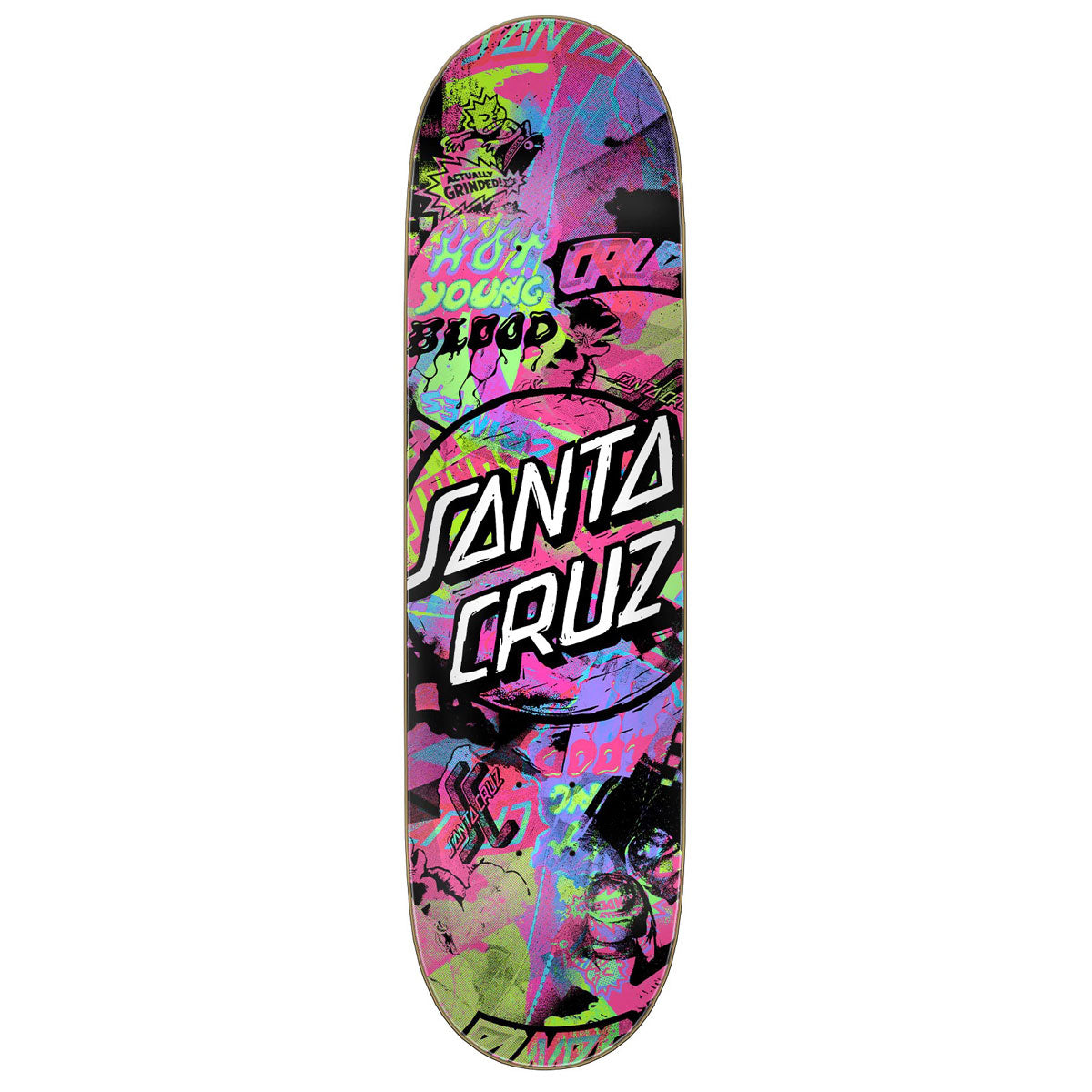 Santa Cruz Cut Collage 7 Ply Birch Skateboard Deck - 8.50