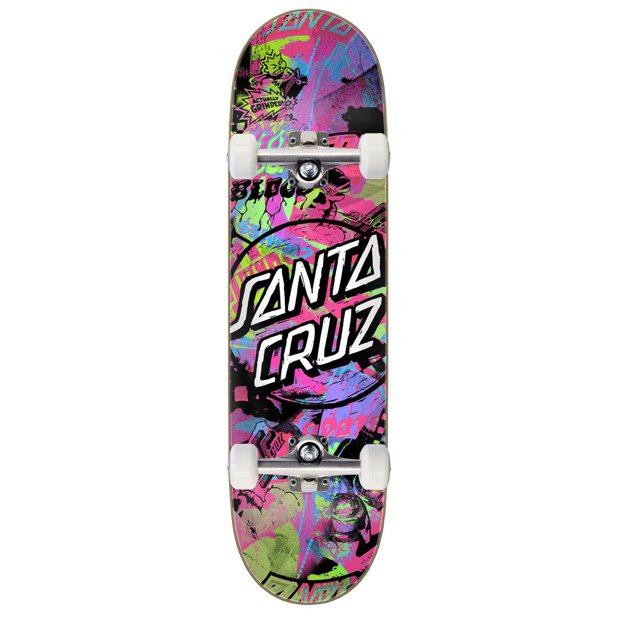 Santa Cruz Cut Collage 7 Ply Birch Skateboard Complete - 8.50