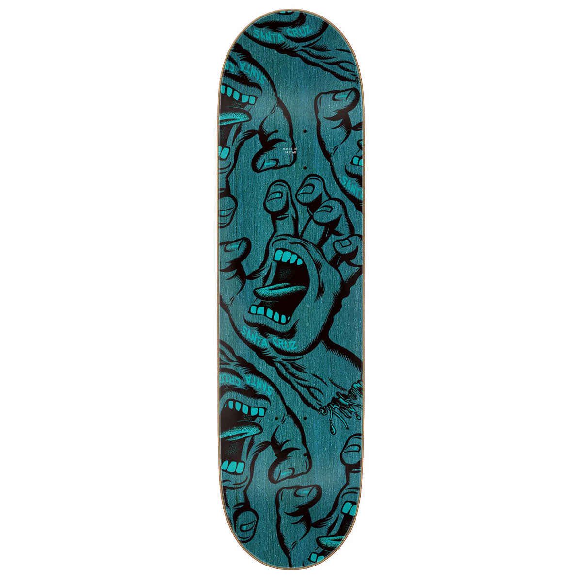Santa Cruz Crowded Hand Skateboard Deck - 8.25