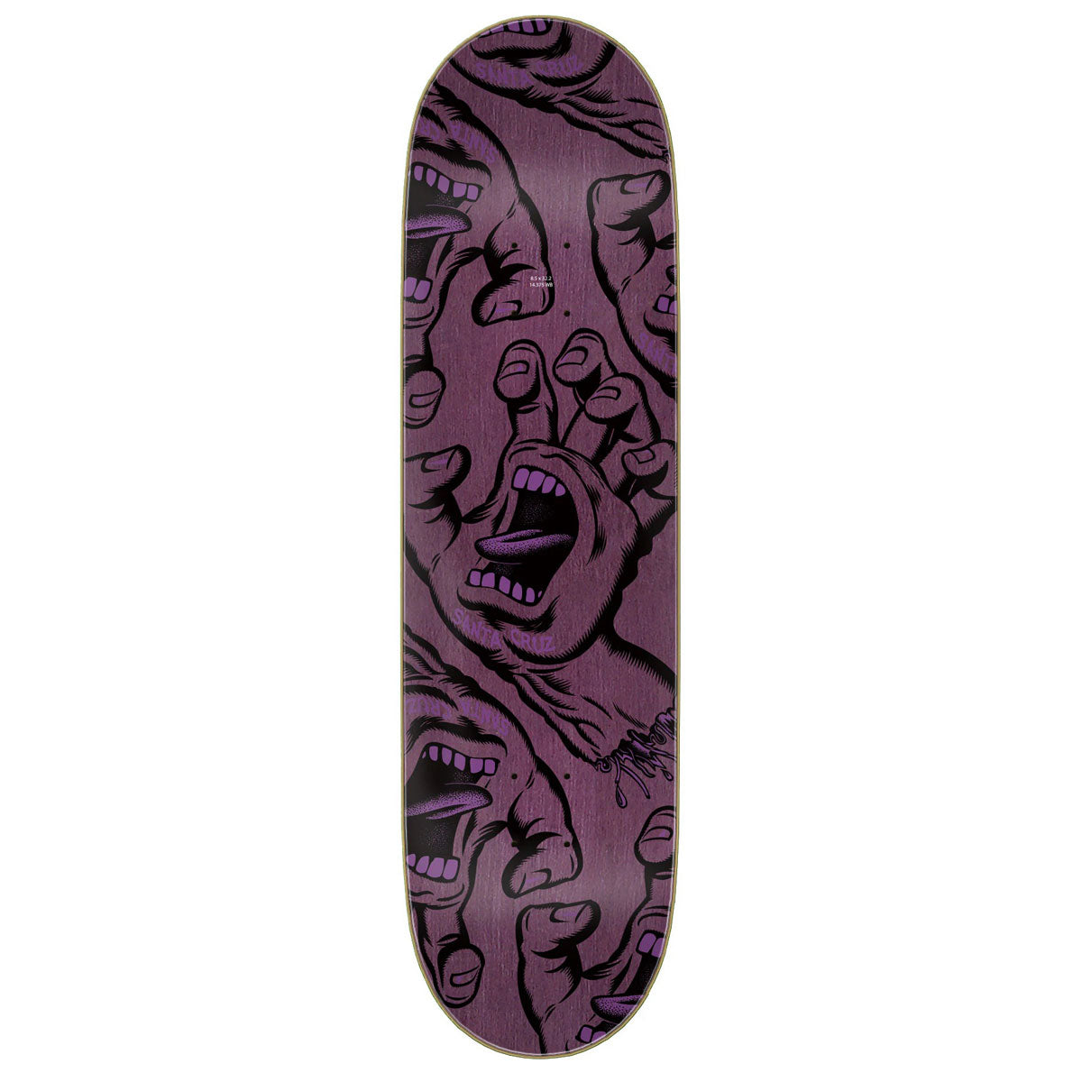 Santa Cruz Crowded Hand Skateboard Deck - 8.50