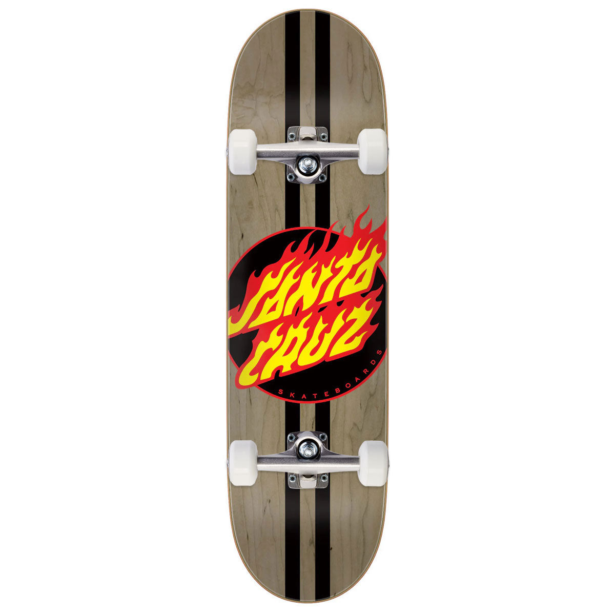 Santa Cruz Flame Dot Skateboard Complete - 8.60