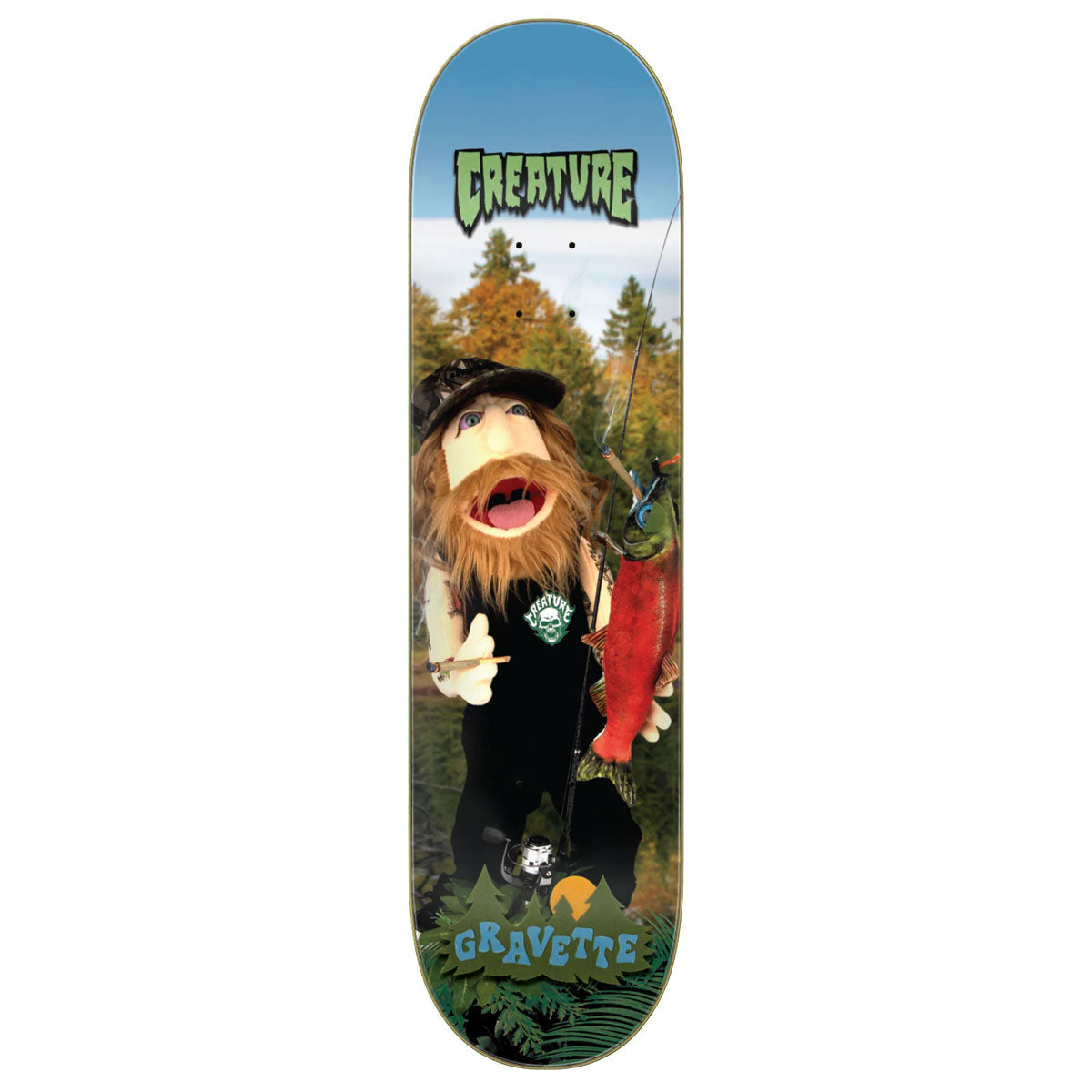 Creature Gravette Fuzzy Creature Fiends Pro Skateboard Deck - 8.30