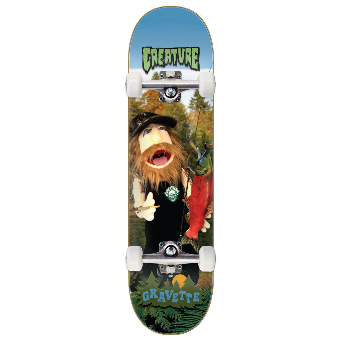 Creature Gravette Fuzzy Creature Fiends Pro Skateboard Complete - 8.30