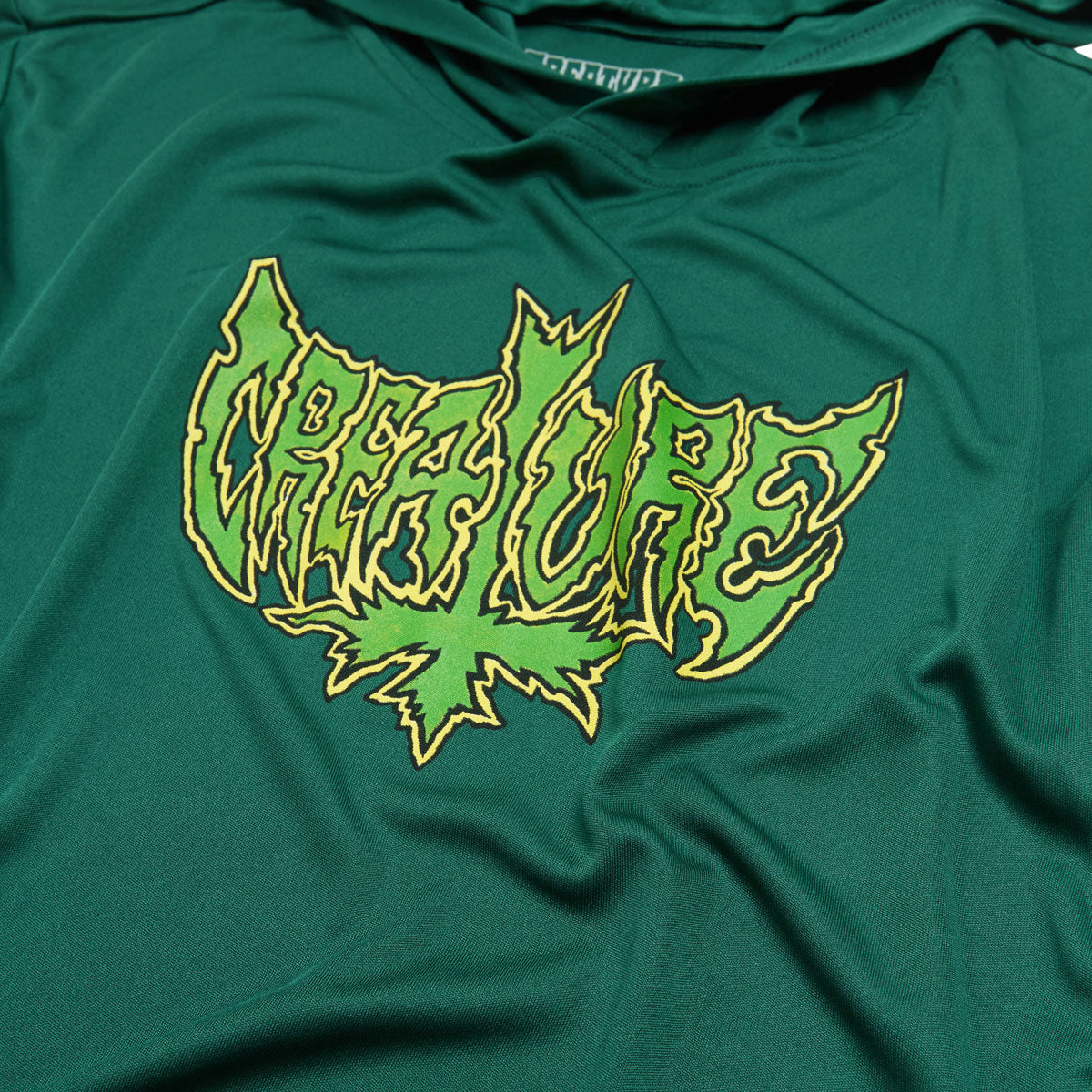Creature Gravette Hippie Skull 20th Long Sleeve Hooded T-Shirt - Sport Forest image 4