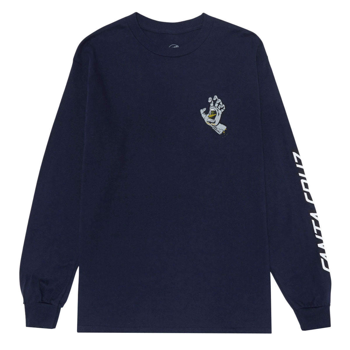 Santa Cruz Screaming Hand Long Sleeve T-Shirt - Navy/Grey/Gold image 1