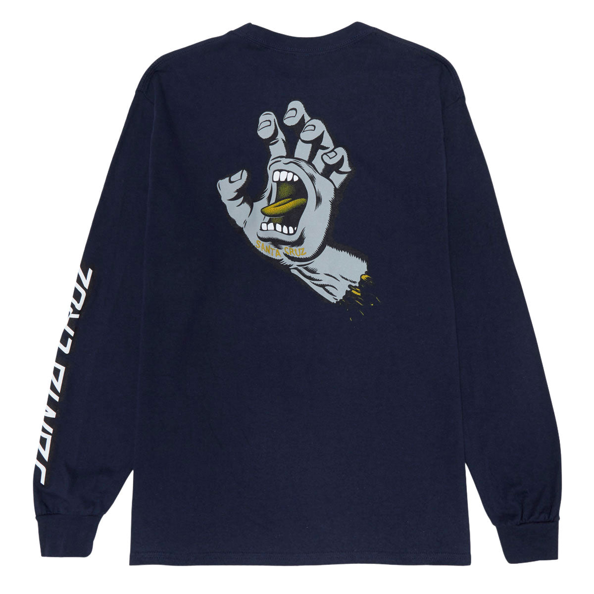 Santa Cruz Screaming Hand Long Sleeve T-Shirt - Navy/Grey/Gold image 2