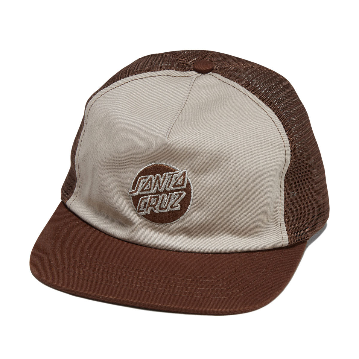 Santa Cruz Cruz Embroidered Snapback Hat - Tan/Brown image 1