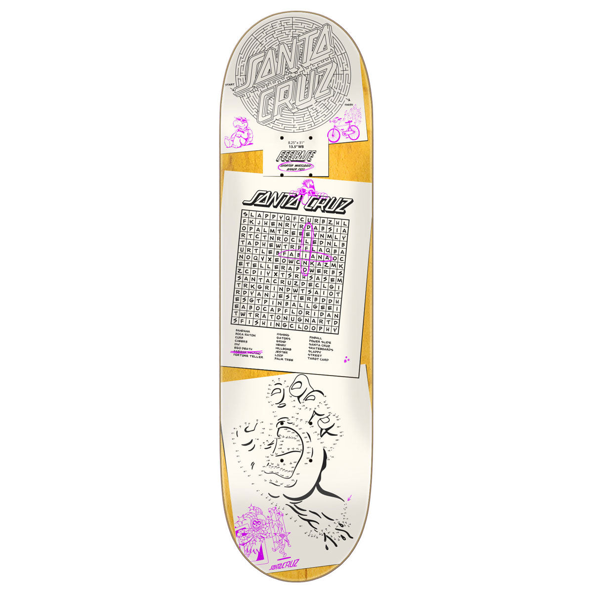 Santa Cruz Delfino Scribble FeelBase Pro Skateboard Complete - 8.25