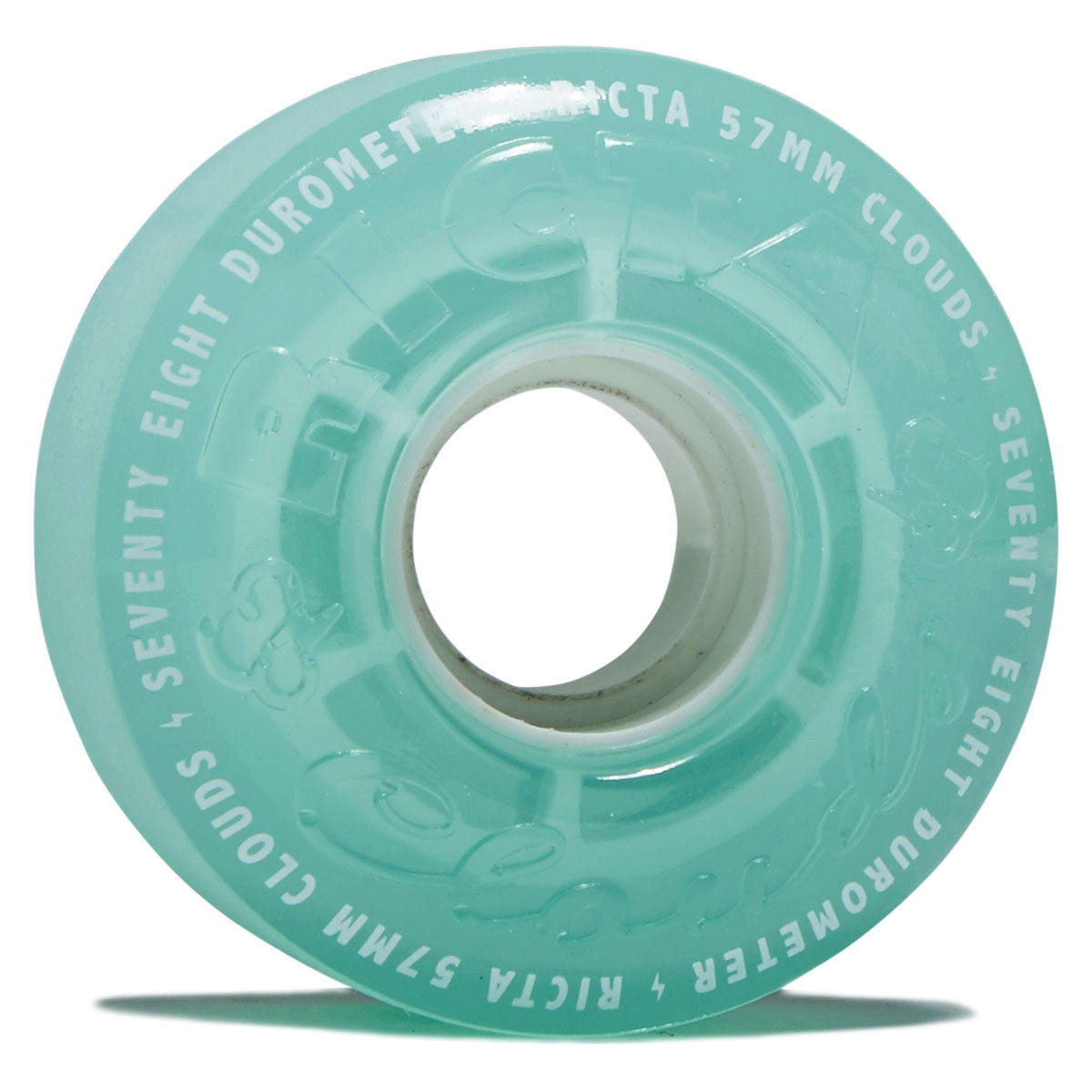 Ricta Clouds 78a Skateboard Wheels - Transparent Aqua - 57mm image 1