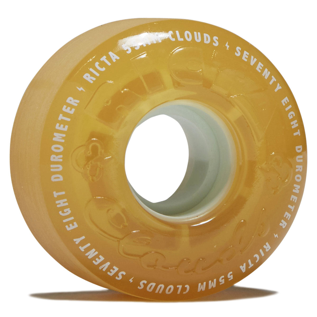 Ricta Clouds 78a Skateboard Wheels - Transparent Citrus - 55mm image 1