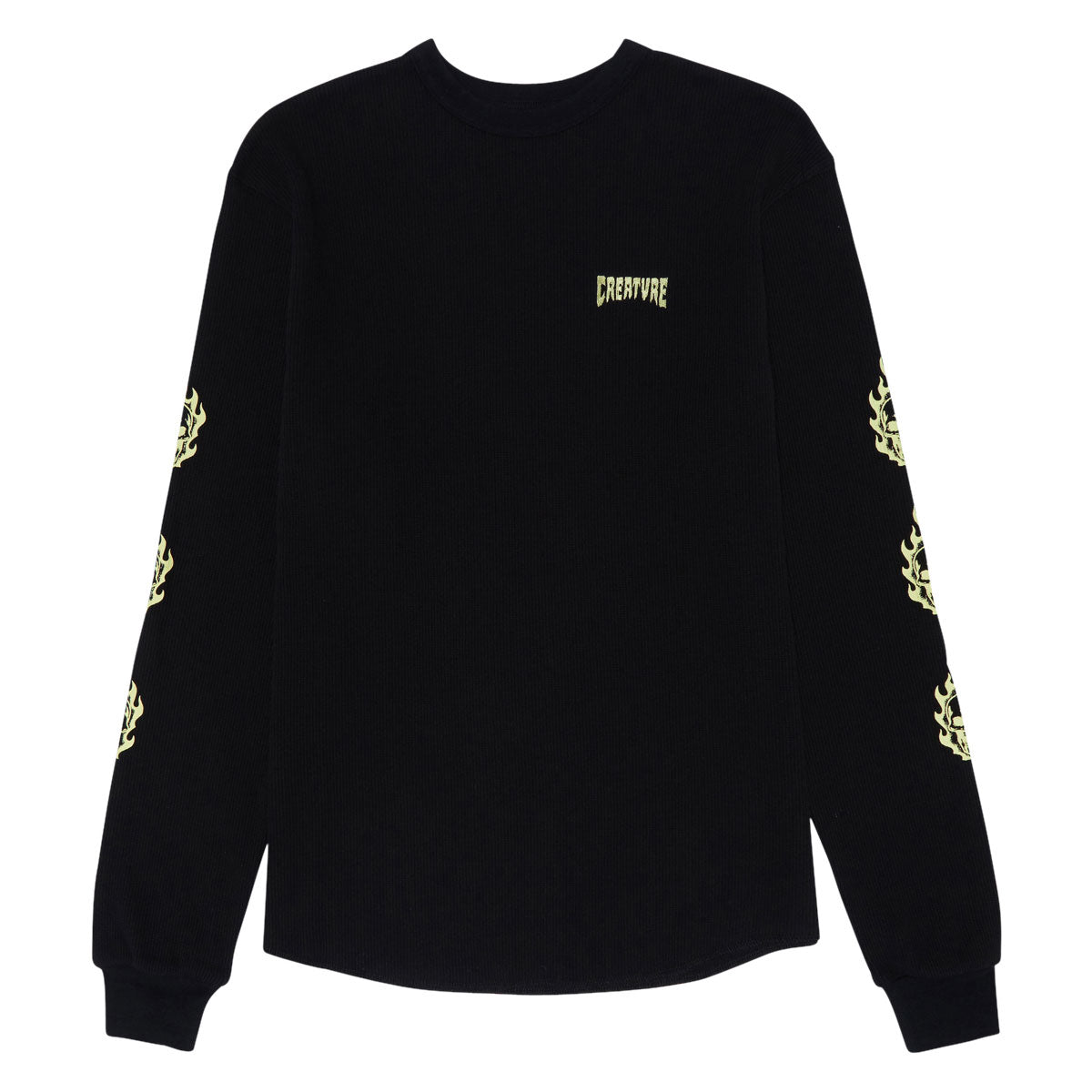 Creature Bonehead Long Sleeve Thermal Shirt - Black image 1