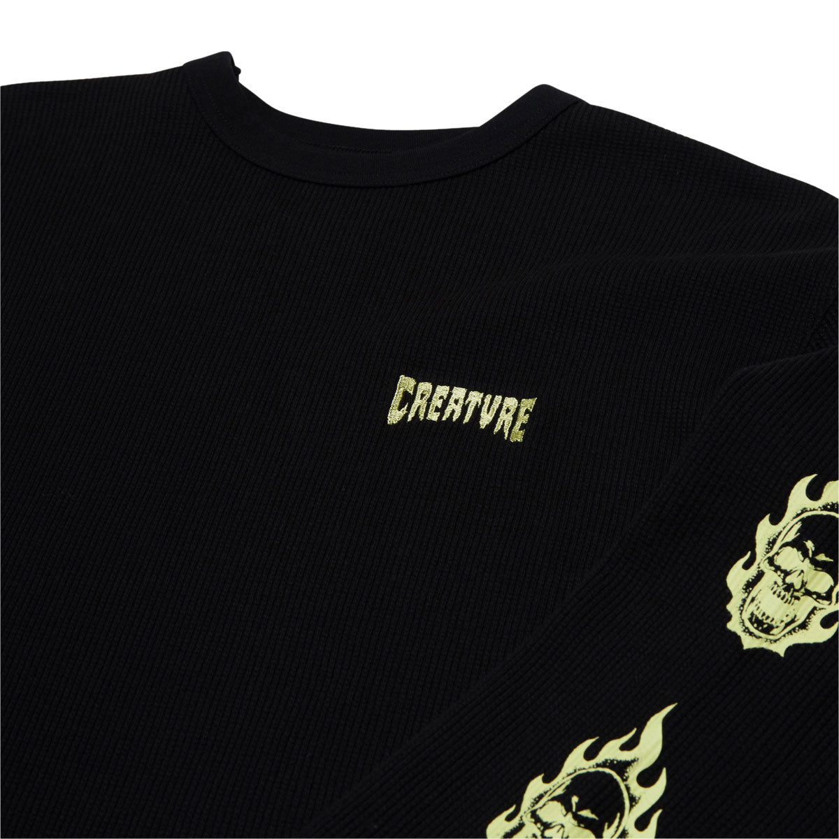 Creature Bonehead Long Sleeve Thermal Shirt - Black image 2