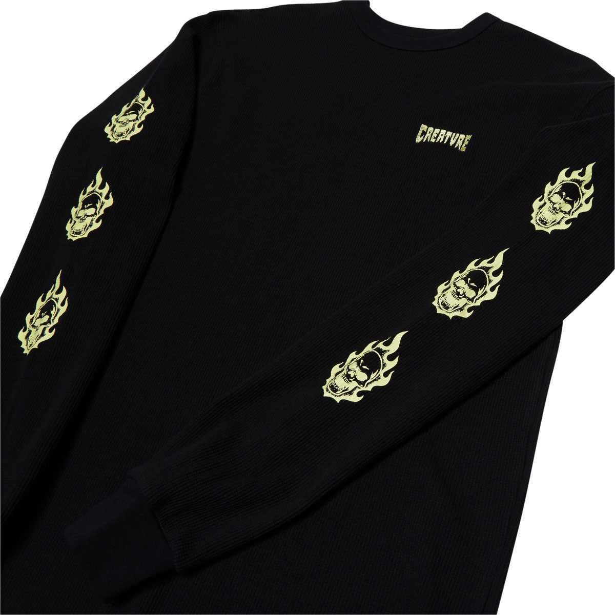 Creature Bonehead Long Sleeve Thermal Shirt - Black image 3