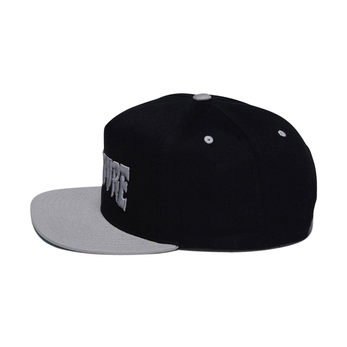 Creature Mono Logo Snapback Hat - Black/Silver image 3