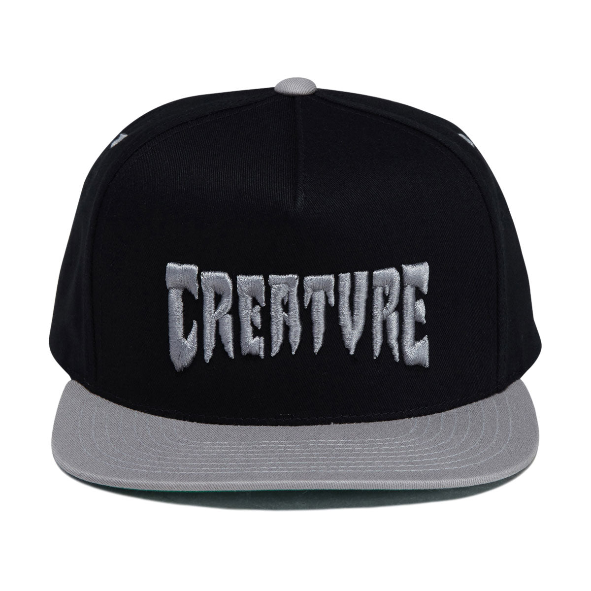 Creature Mono Logo Snapback Hat - Black/Silver image 5