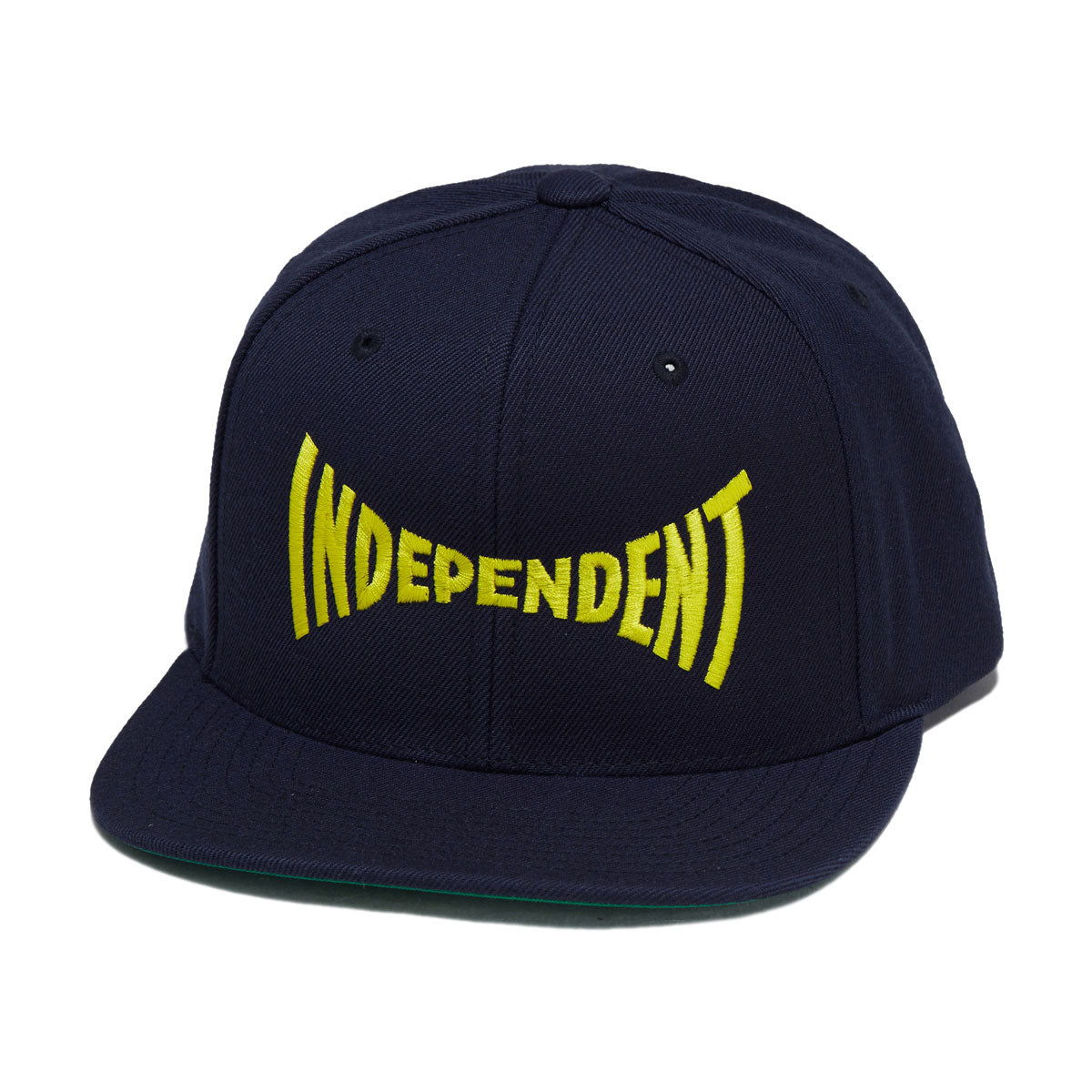 Independent Span Embroidered Snapback Hat - Navy/Yellow image 1