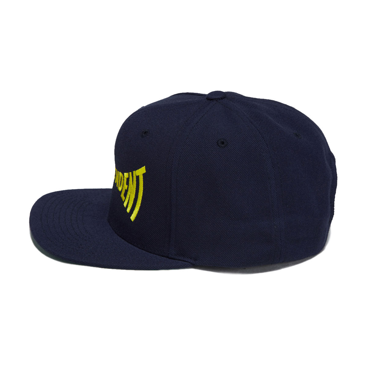 Independent Span Embroidered Snapback Hat - Navy/Yellow image 3
