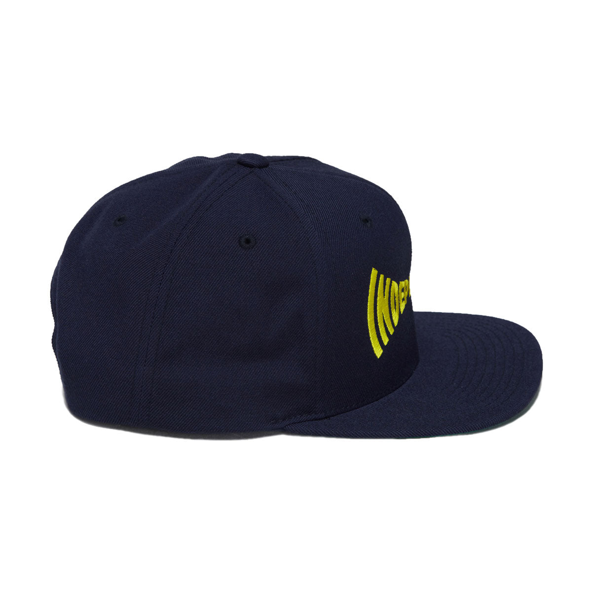Independent Span Embroidered Snapback Hat - Navy/Yellow image 4