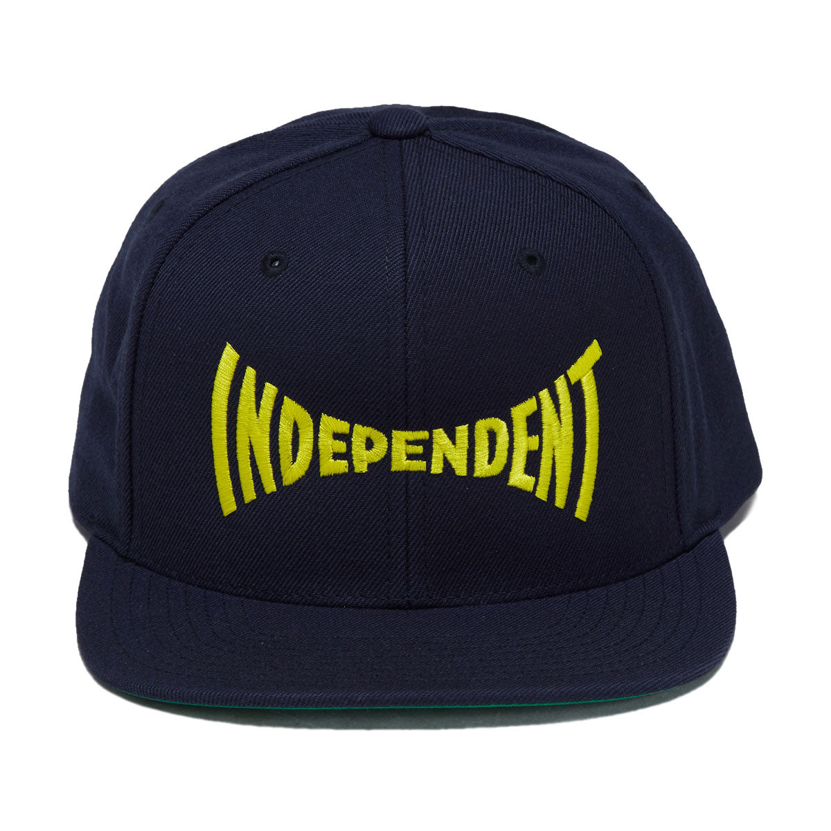 Independent Span Embroidered Snapback Hat - Navy/Yellow image 5