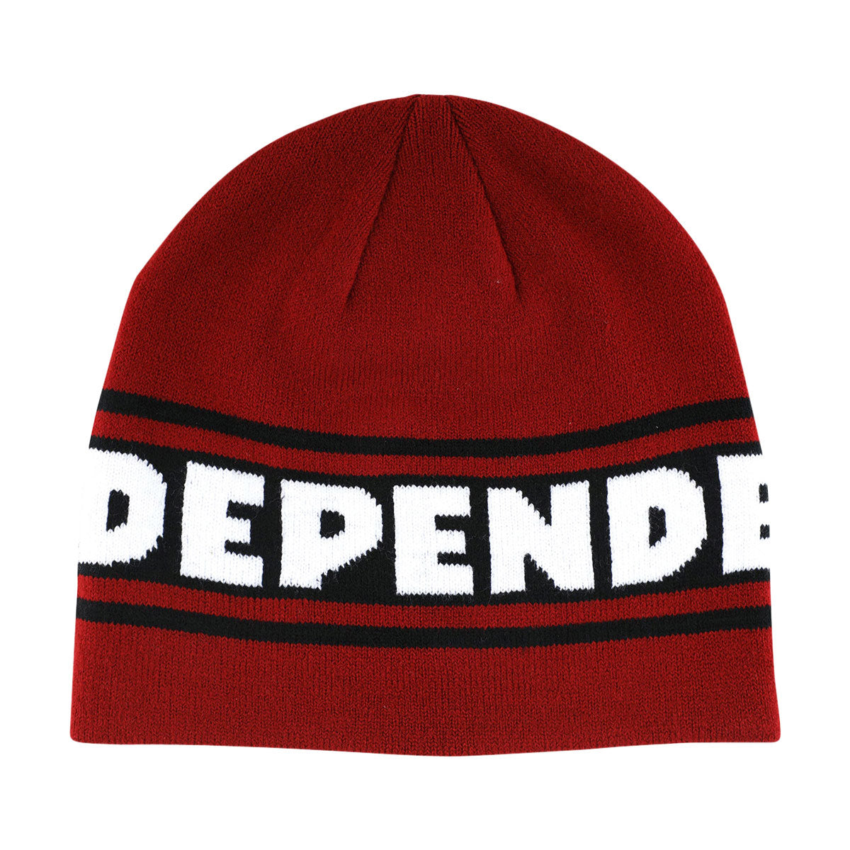 Independent Bar Logo Skull Beanie - Red image 1