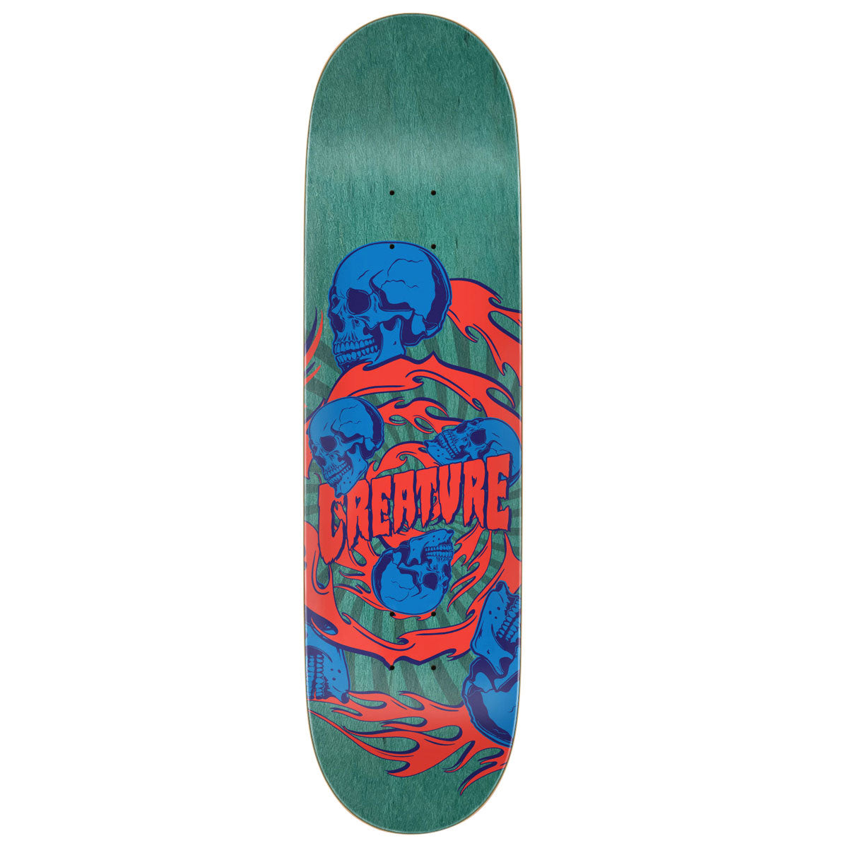 Creature Spiral Skull 7 Ply Birch Skateboard Deck - 8.53
