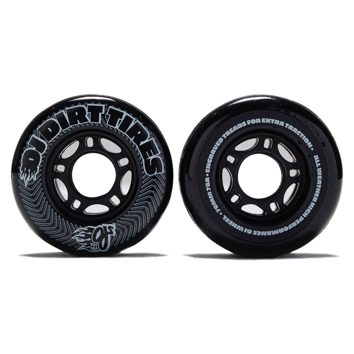 OJ Vandals Dirt Tires Thunder Juice 78a Skateboard Wheels - Black - 70mm image 3
