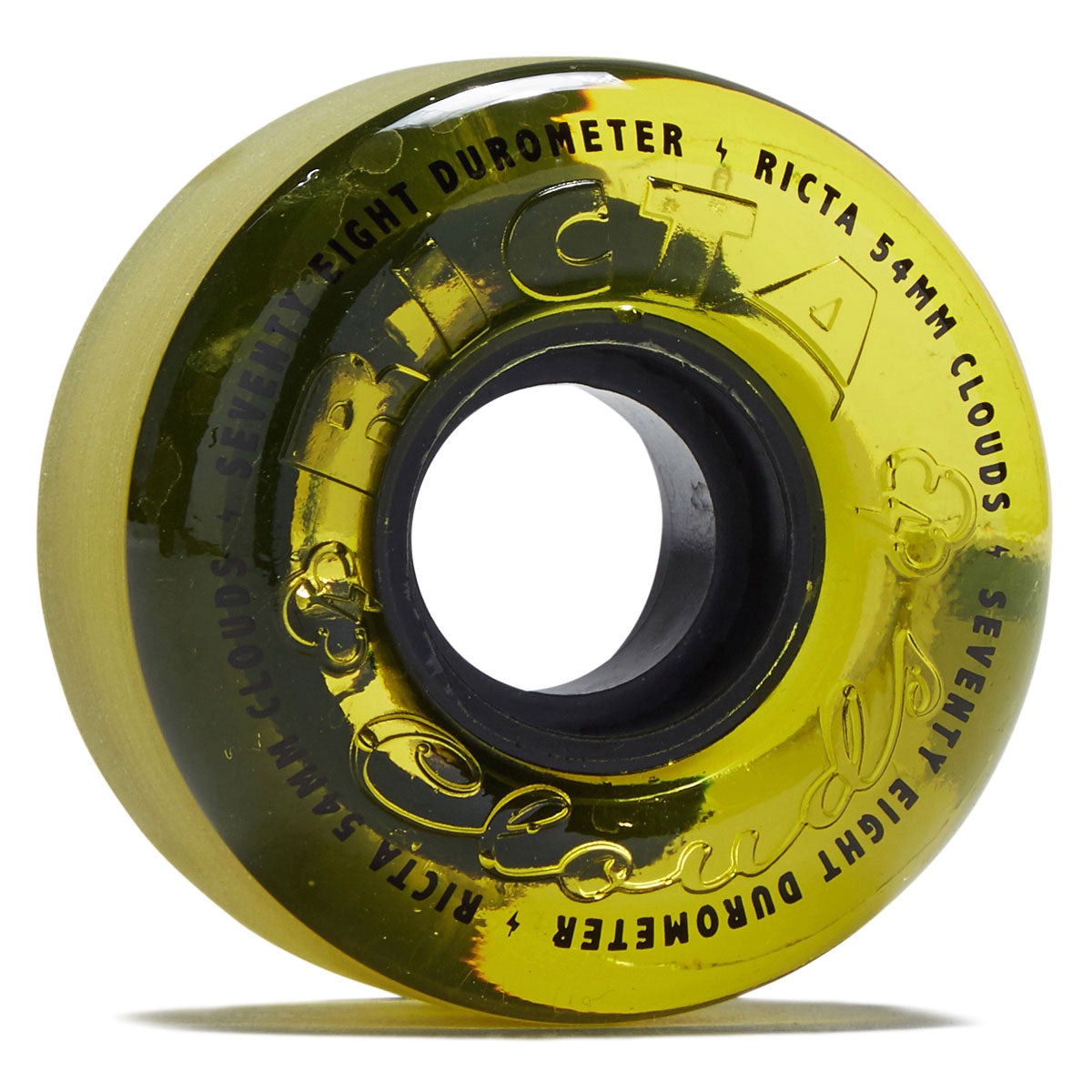 Ricta Clouds 78a Skateboard Wheels - Yellow/Black - 54mm image 1
