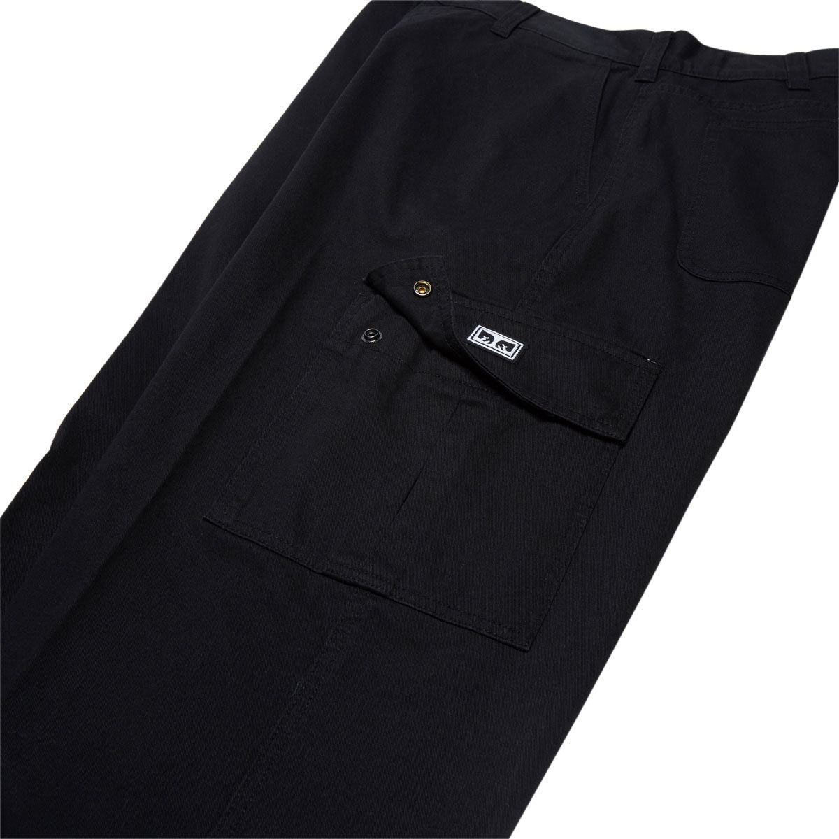 Obey Bigwig Baggy Twill Cargo Pants - Black image 3