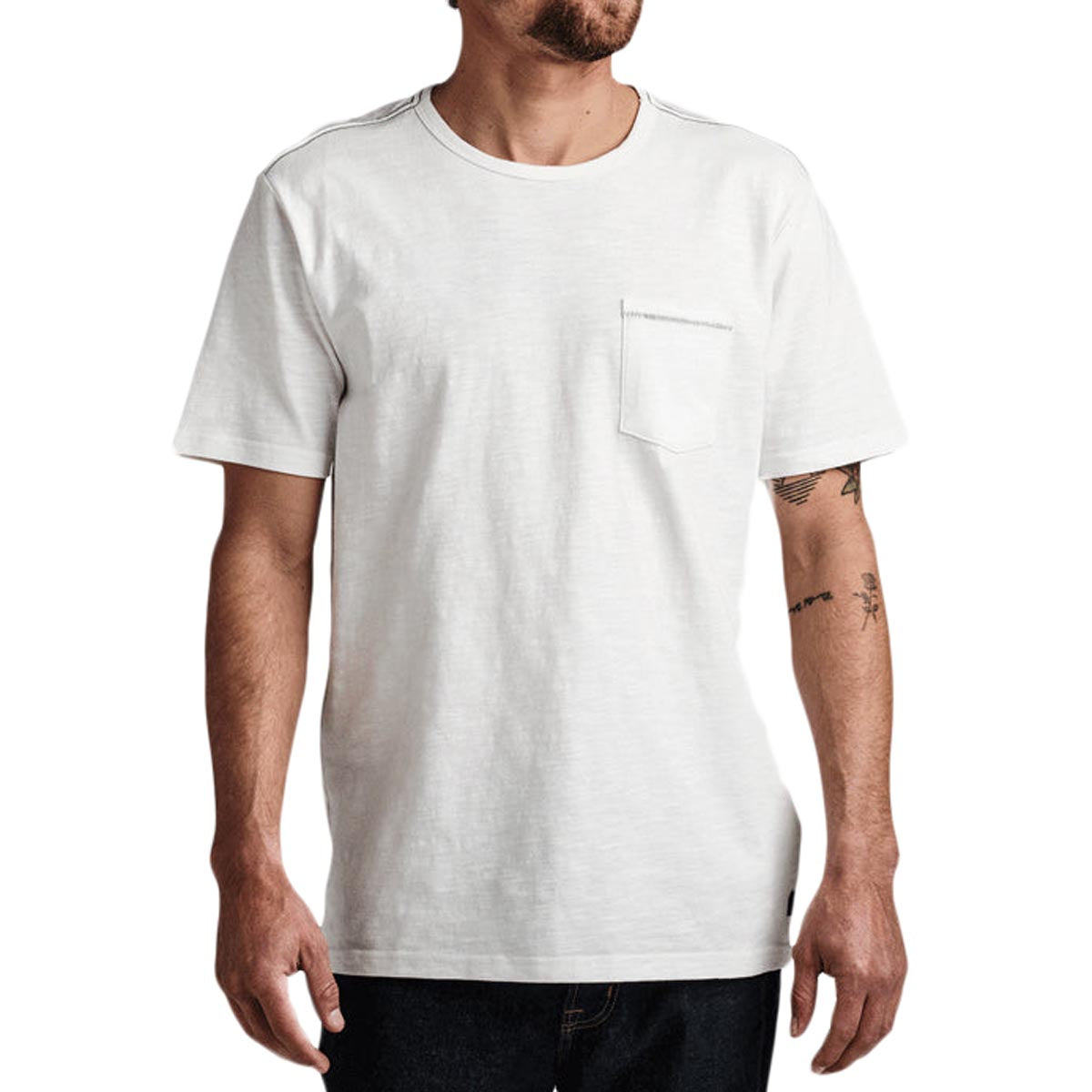 Roark Well Worn Midweight Organic T-Shirt - Off White image 1