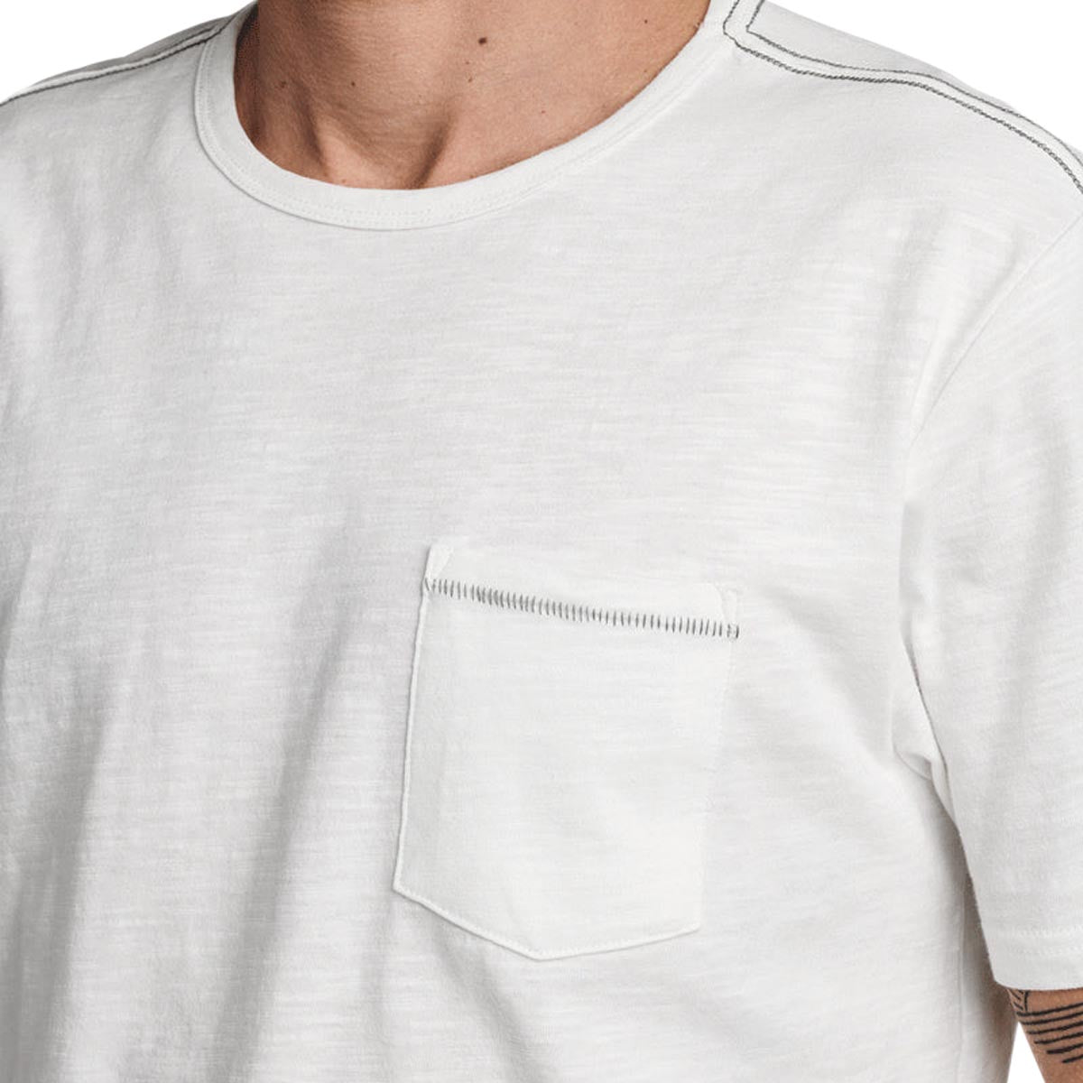 Roark Well Worn Midweight Organic T-Shirt - Off White image 3