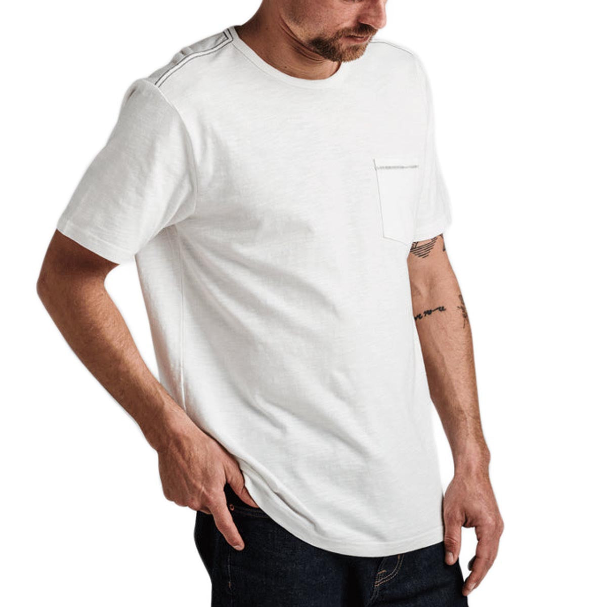 Roark Well Worn Midweight Organic T-Shirt - Off White image 4