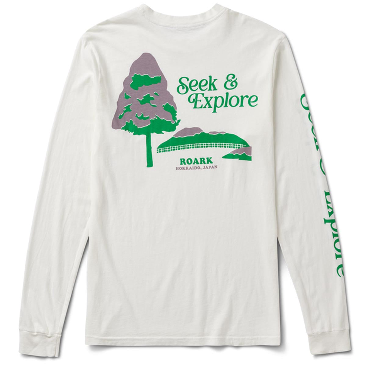 Roark Seek And Explore Hokkaido Long Sleeve T-Shirt - Off White image 2