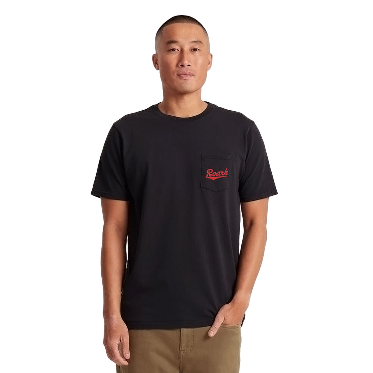 Roark Diamond Script Pocket T-Shirt - Black image 3