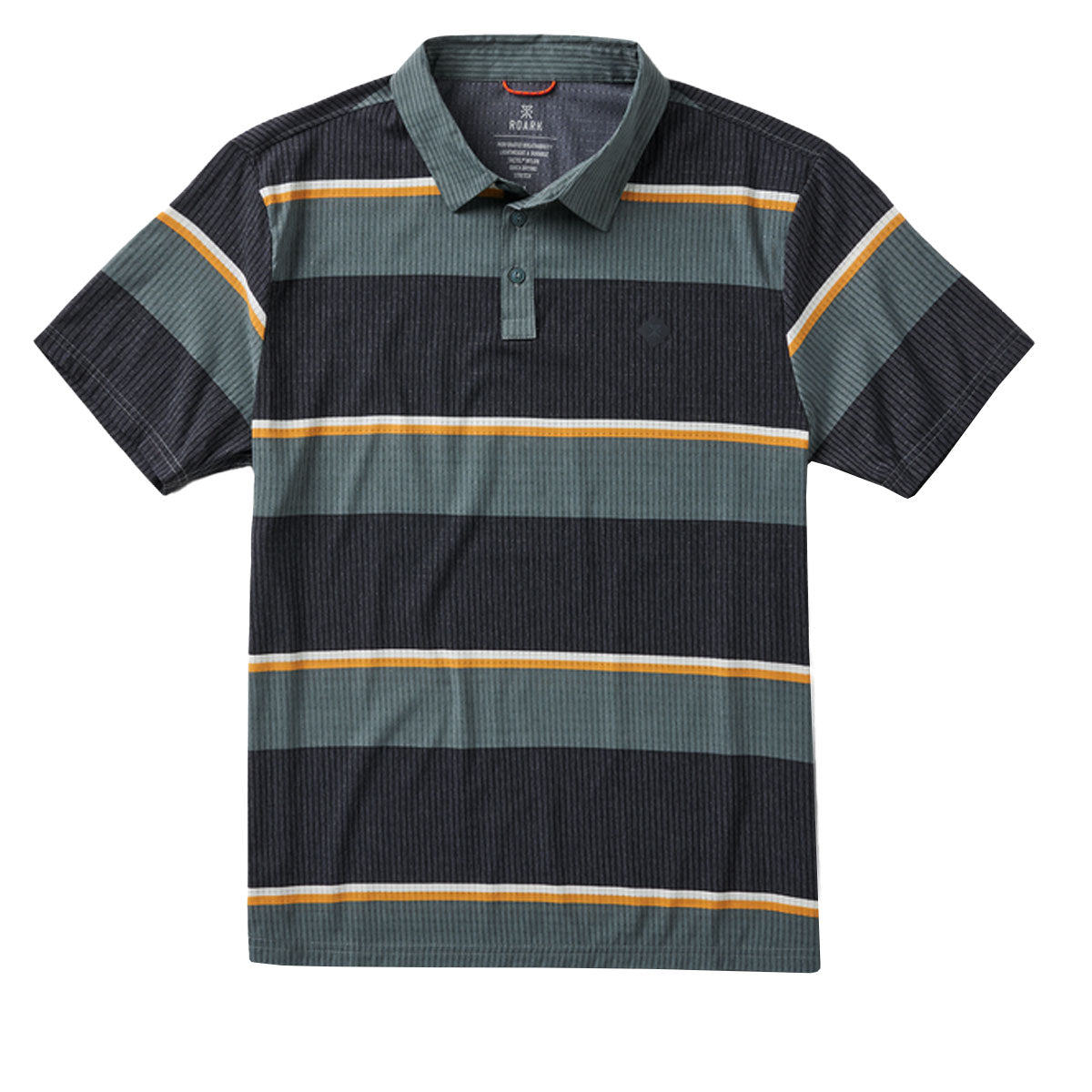 Roark Bless Up Polo Shirt - Forest Stripe image 3