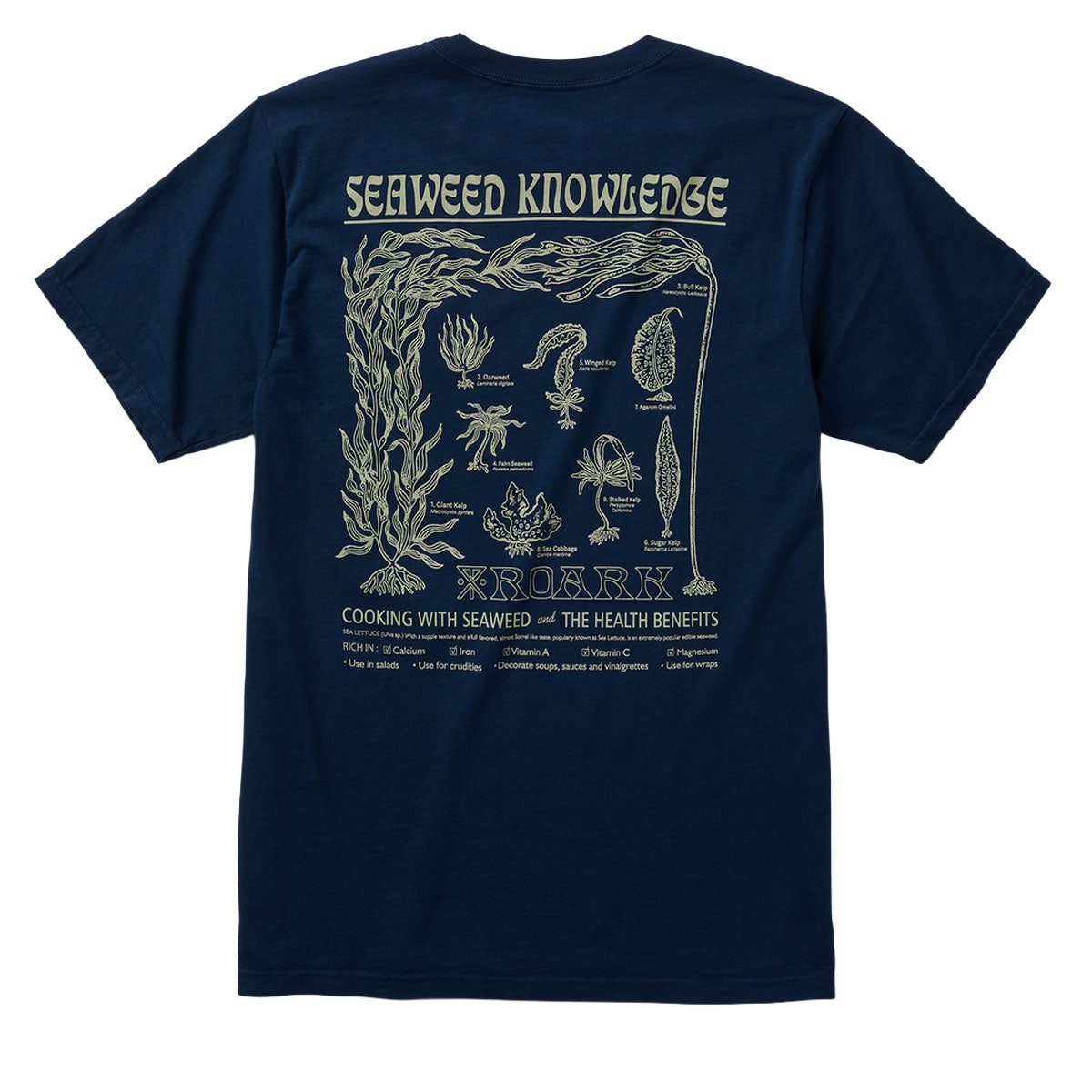 Roark Seaweed Knowledge T-Shirt - Navy image 1