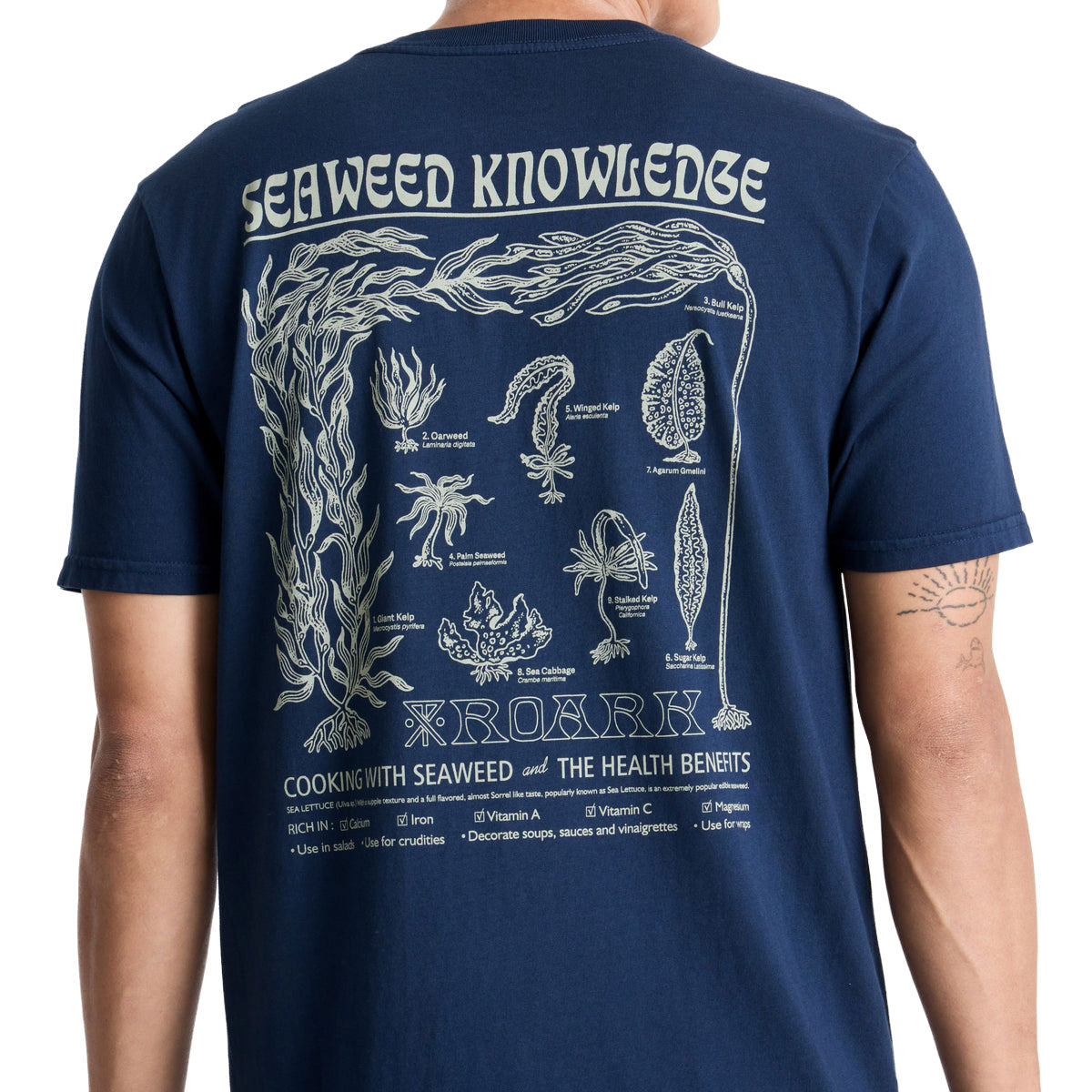 Roark Seaweed Knowledge T-Shirt - Navy image 5