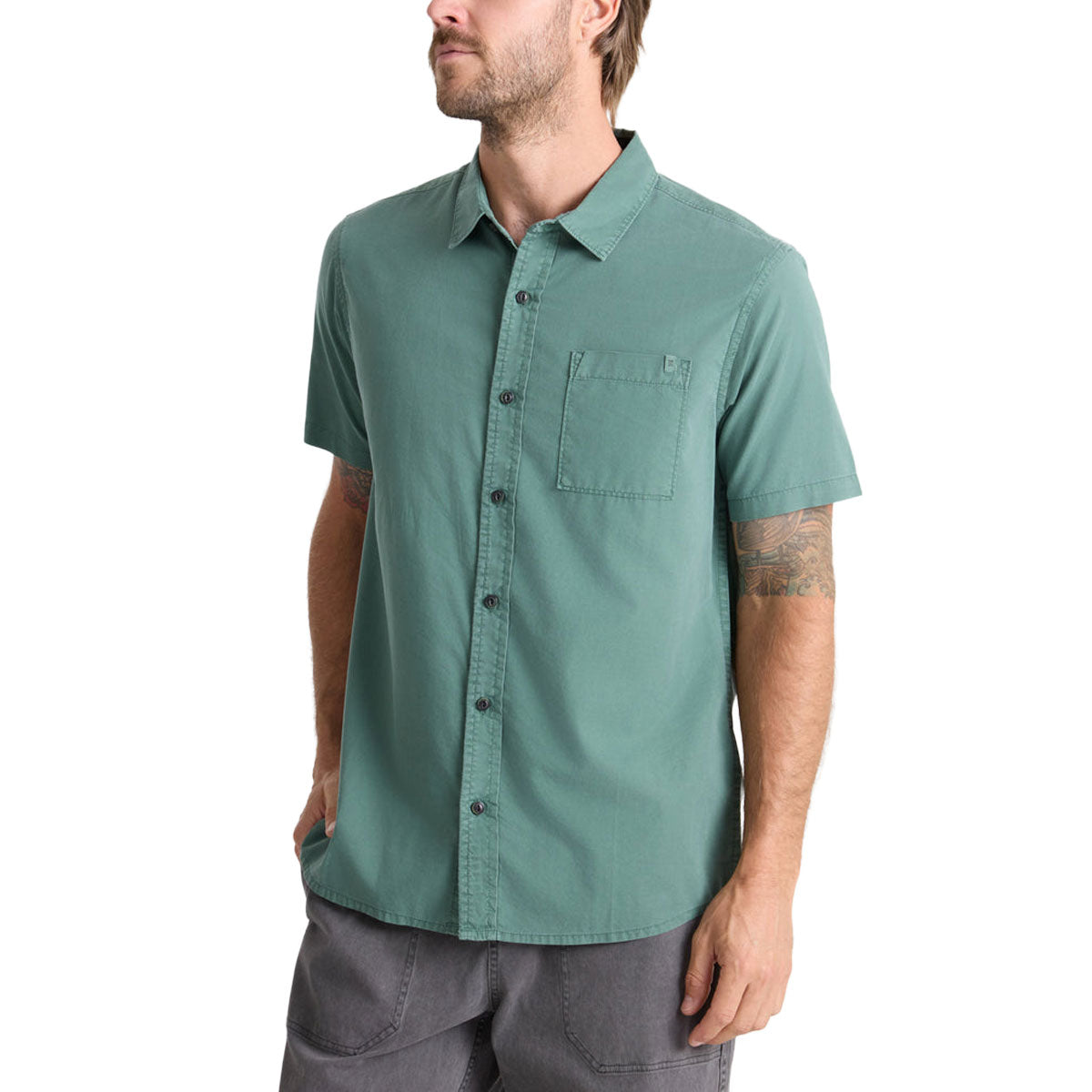 Roark Made To Fade Shirt - Washed Slate Green image 4