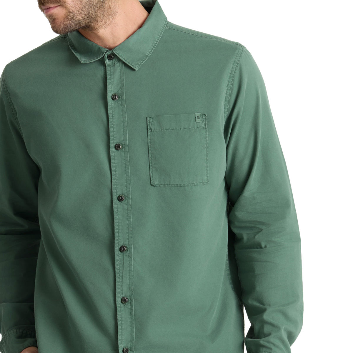 Roark Made To Fade Long Sleeve Shirt - Washed Slate Green image 3