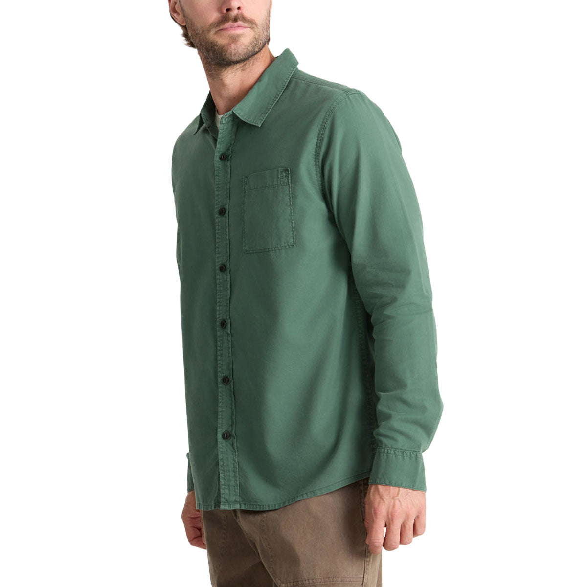 Roark Made To Fade Long Sleeve Shirt - Washed Slate Green image 4