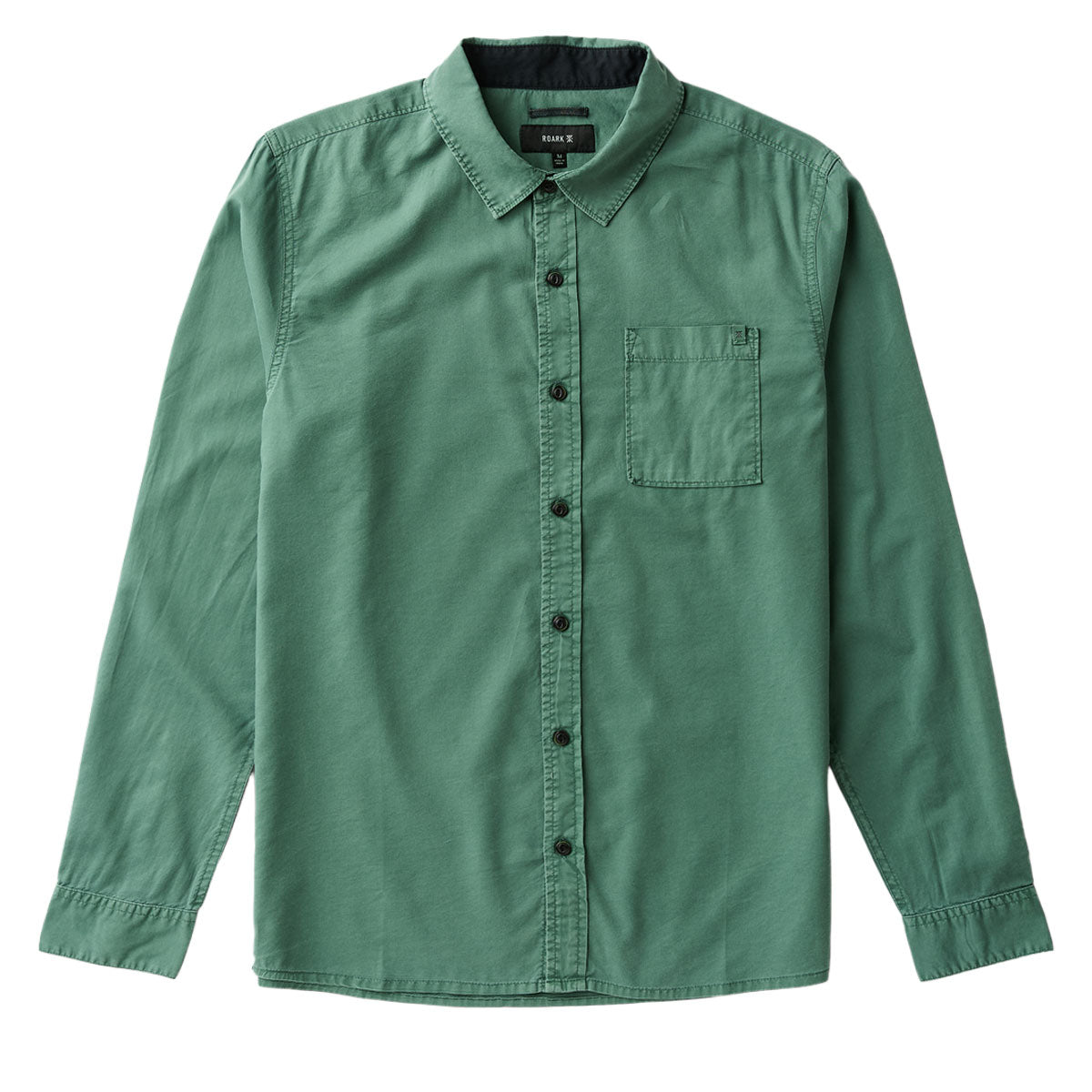 Roark Made To Fade Long Sleeve Shirt - Washed Slate Green image 5