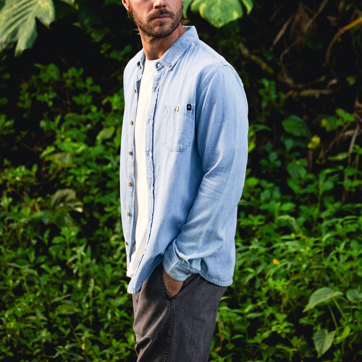Roark Scholar Long Sleeve Woven Shirt - Bleached image 4