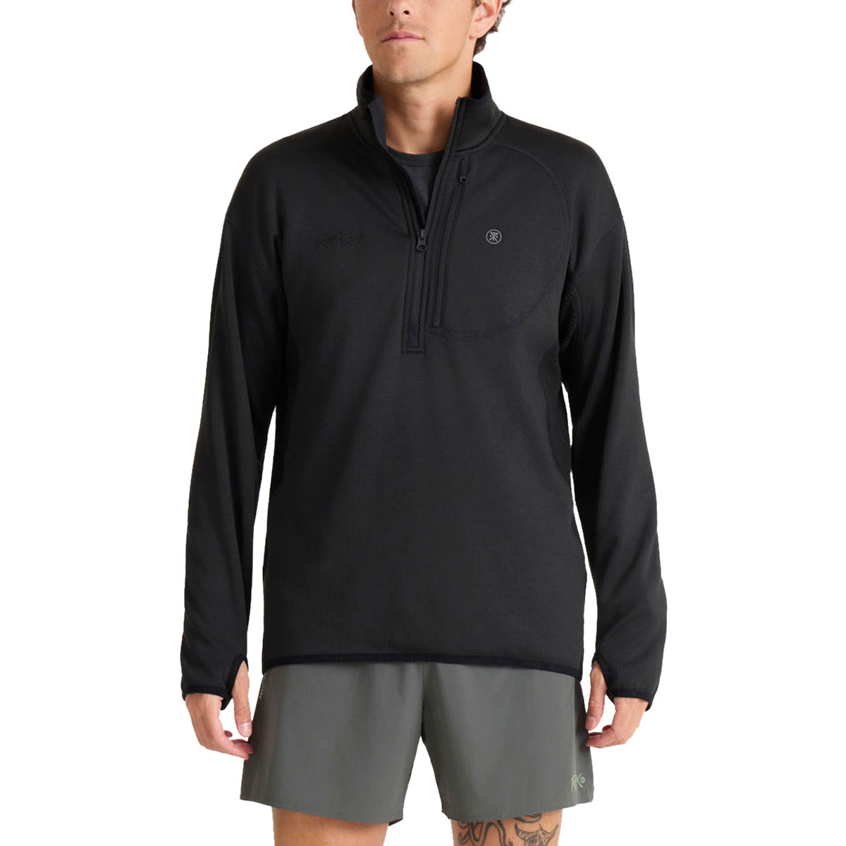 Roark Grid Lock Fleece Hoodie - Black image 1
