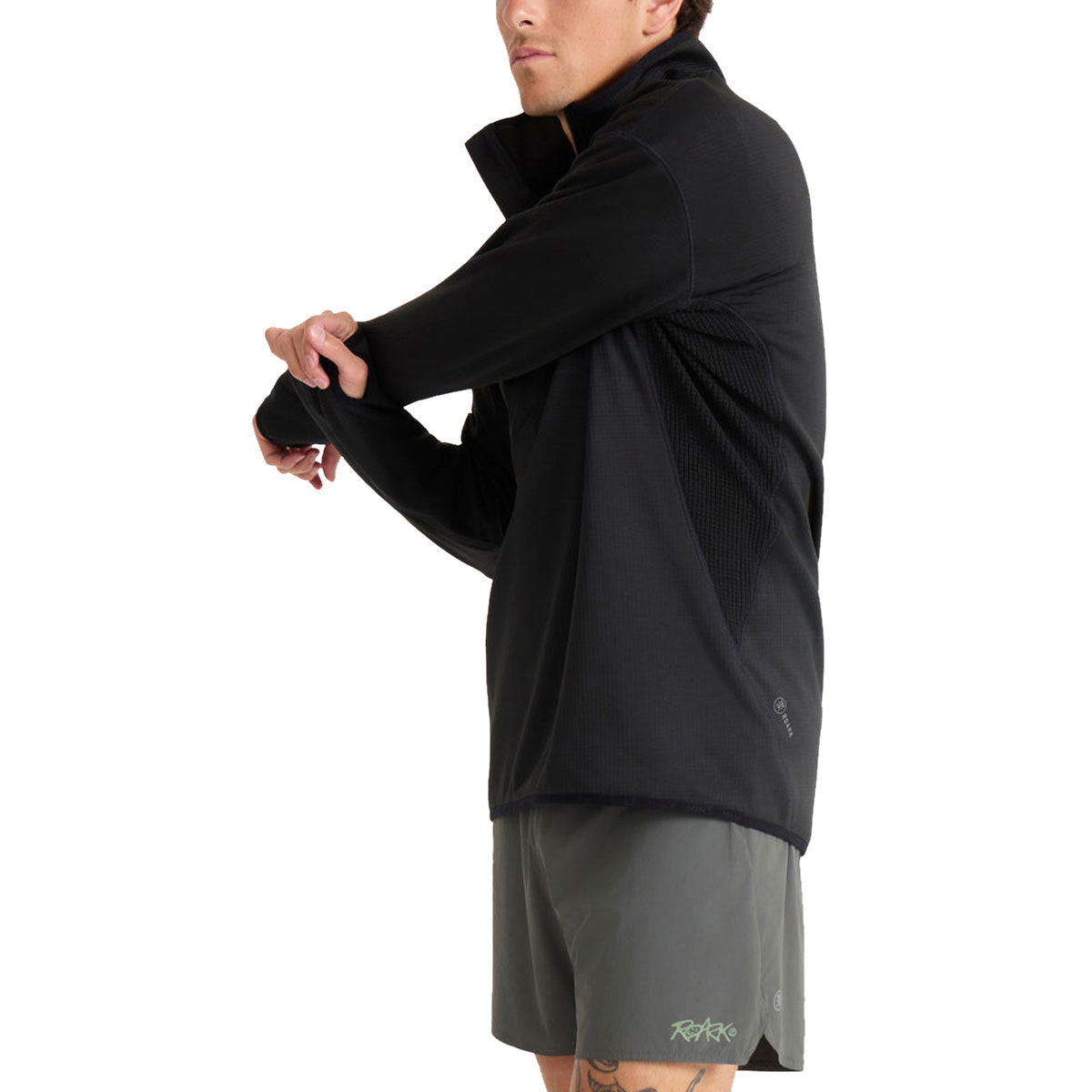 Roark Grid Lock Fleece Hoodie - Black image 3