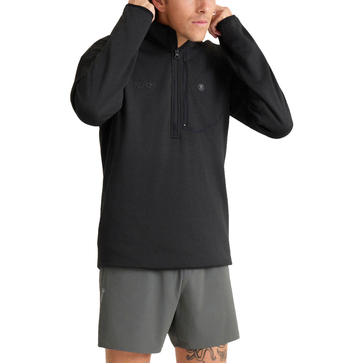 Roark Grid Lock Fleece Hoodie - Black image 4
