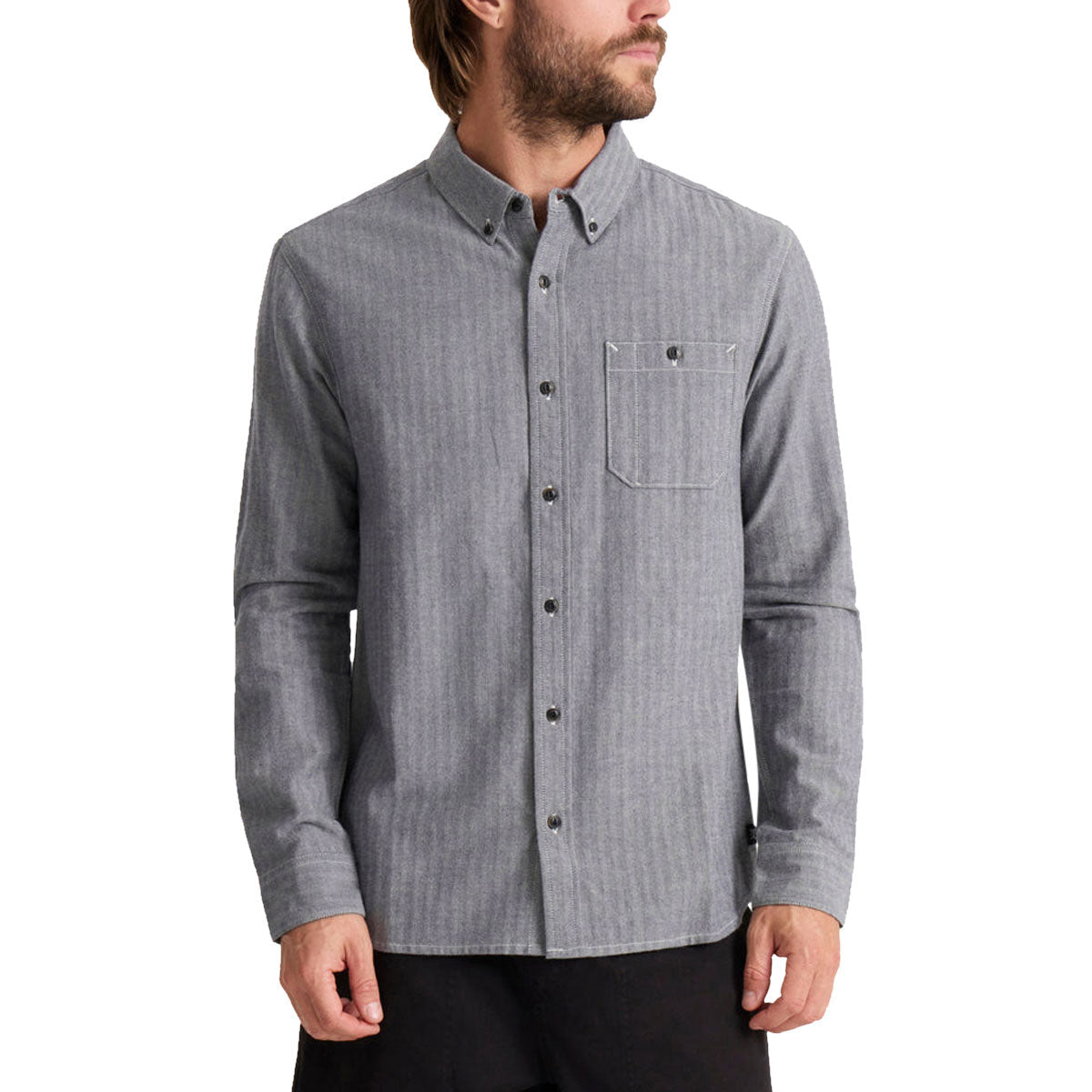 Roark Scholar Long Sleeve Woven Shirt - Indigo image 1