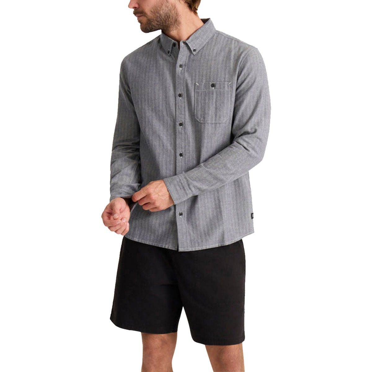 Roark Scholar Long Sleeve Woven Shirt - Indigo image 4