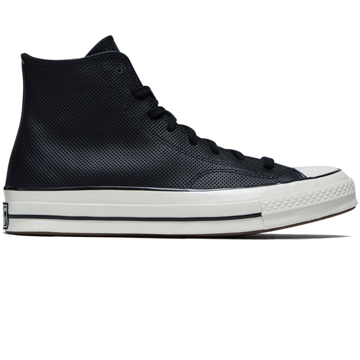 Converse Chuck 70 Hi Leather Shoes - Black/Gingersnap/Egret image 1